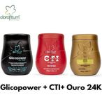 Kit 3 Mascaras Clorofitum 500g Cti + Ouro 24k + Glicopower