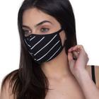Kit 3 máscaras de proteção anatômica listra