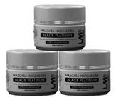 Kit 3 Máscaras Matizadoras Black Platinum Lavid Cosméticos 250g