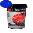 Kit 3 Massa De Polir N1 Diamante 1Kg 3M Base Água