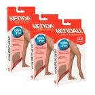 Kit 3 Meia Calça Kendall Feminina Para Inchaço Dores e Cansaço nas Pernas Média Compressão18-21mmhg