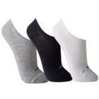 Kit 3 meias lupo sapatilha adulto branca/preta/cinza 3270-089