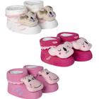 Kit 3 Meias Pantufa Bebê Recém Nascido Menina