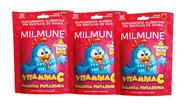 Kit 3 Milmune Vitamina C Sabor Morango 30 Un - Ecofitus