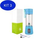 Kit 3 Mini Liquidificador Portátil Recarregável Pratico 6