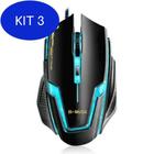 Kit 3 Mouse Gamer 3200 Dpi 7 Botões Profissional Bmax A9