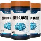 Kit 3 Neuro Brain Magnésio L Treo nato 500mg 90 Capsulas Fitoprime