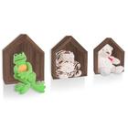 kit 3 Nichos de Parede Casinha Decorativo Mdf Villandry