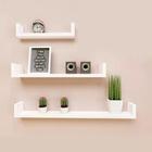 Kit 3 Nichos Prateleiras Decorativos Sala/Quarto Branco - Compmovel