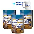 kit 3 Nutra Senior Adulto 50+ Premium 800g ZERO LACTOSE e ZERO AÇÚCAR + Caneca Exclusiva 350ml