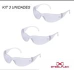 Kit 3 Óculos Proteção Epi Industria Solda Segurança Obra