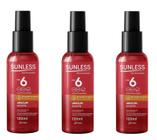 Kit 3 Oléo Bronzeador Urucum Protetor FPS6 Sunless 120ml