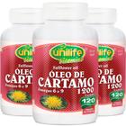 Kit 3 Óleo de Cartamo 1200mg com 120 cápsulas Unilife