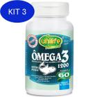Kit 3 Óleo de peixe omega3 60 capsulas 700mg- unilife
