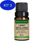 Kit 3 Óleo Essencial Limão Siciliano 10Ml - Puro E Natural