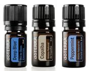 Kit 3 óleos essenciais 1 óleo Deep Blue 5ML + 1 óleo Peppermint 5ML + 1 óleo Copaíba 5ML - Essencial