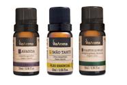 Kit 3 Óleos Essenciais de Lavanda, Limão Tahiti e Eucalipto Globulus10 ml - Via Aroma