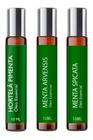 Kit 3 Óleos Essênciais de Menta Arvensis, Spicata, Piperita Roll On 10ml - Essência do Brasil