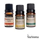 Kit 3 Óleos Essenciais Para Aromaterapia Bergamota, Eucalipto E Laranja Doce Via Aroma Puros E Naturais