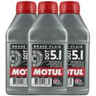 Kit 3 Óleos Fluído de Freio e Embreagem Motul Brake Fluid Dot 5.1 Sintético 500ml