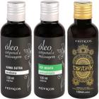 Kit 3 Oleos Massagem Tantrica Aquece Hot Menta E Kamasutra