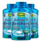 Kit 3 Ômega 3 Brothers 1200mg Unilife 180 cápsulas