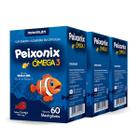 Kit 3 Ômega 3 Peixonix 400mg 60 cápsulas Mastigáveis Sabor Cereja Maxinutri