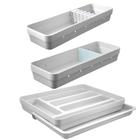 Kit 3 Organizador Gaveta Porta Separador Talheres Divisor Utensílio Facas Multiuso - Ou