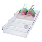 Kit 3 Organizador Modular Cristal Closet Para Roupas Intimas Meias - Plastutti