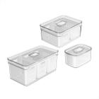 Kit 3 Organizadores Geladeira Clear Fresh Frutas Legumes Ou