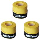 Kit 3 Overgrip Amarelo Empunhadura Raquete Tênis Beach Tennis Padel Squash Wilson