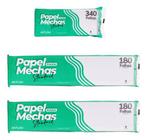 Kit 3 Pacotes De Papel Para Mechas 2x180 Folhas + 1x340 Folhas