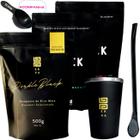 Kit 3 Pacotes Tereré Black Erva Mate + Copo de Alumínio Térmico + Bomba Clássica Preta + Scoop