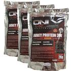 Kit 3 Pacotes Whey Protein 3w Baunilha 6 Kilos