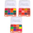 Kit 3 Paletas de Sombras 12 Cores Matte Cintilante Lua&Neve