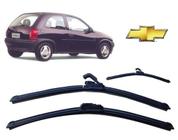 Kit 3 Palhetas Limpador de Parabrisa Dianteiro + Traseiro Chevrolet Corsa Hatch ano 1994 ate 2001