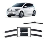 Kit 3 Palhetas Limpador De Parabrisa Dianteiro + Traseiro Volkswagem Up 2014 em Diante - CINOY