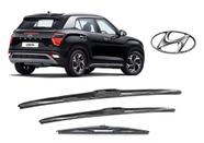 Kit 3 Palhetas Limpador Parabrisa Dianteiro + Traseiro Modelo Original Hyundai Creta 2021 A 2024