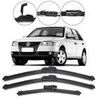 Kit 3 Palhetas Limpador Parabrisa Dianteiro + Traseiro VW Gol G4 2005 - 2008