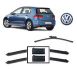 Kit 3 Palhetas Limpador Parabrisa Dianteiro+TraseiroVolkswagen Golf G7 ano 2014 em Diante