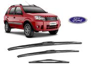 Kit 3 Palhetas Parabrisa Dianteiro + Traseiro Modelo Original para Ford Ecosport I anos 2003 A 2012