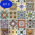 Kit 3 Papel De Parede Lavável Azulejo Português Moderno 3M