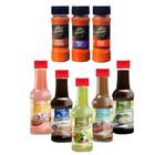 Kit 3 Pápricas No Pote Temperos Defumada Picante e Doce + 5 Molhos 150ml Para Salada Temperos - Real Sabor