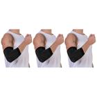 Kit 3 Par Cotoveleira Elastica Compressão Protetor Flexivel Reforçada Unissex Esporte Academia Fitness Ortopédica