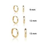 Kit 3 Pares de Brinco Trio de Argola Em Ouro 18k Click Lisa Polida