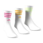 Kit 3 Pares de Meias Adidas Cano Alto 3 Stripes