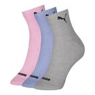 Kit 3 Pares de Meias Puma Esportiva Cano Médio Feminina