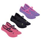 Kit 3 Pares de Meias Puma Sapatilha Pilates Antiderrapante Feminina