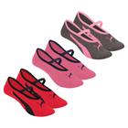 Kit 3 Pares de Meias Puma Sapatilha Pilates Antiderrapante Feminina