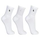 Kit 3 Pares Meia Cano Médio Atoalhada Lupo Masculina - Branco